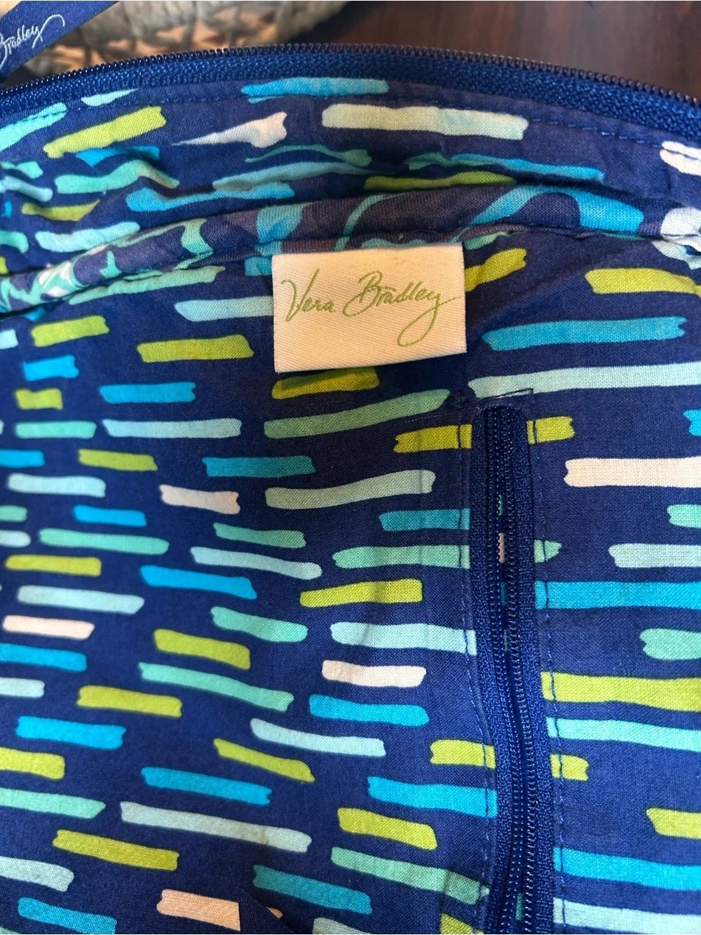 Vera Bradley Floral Pattern Blue & Green Tote Bag